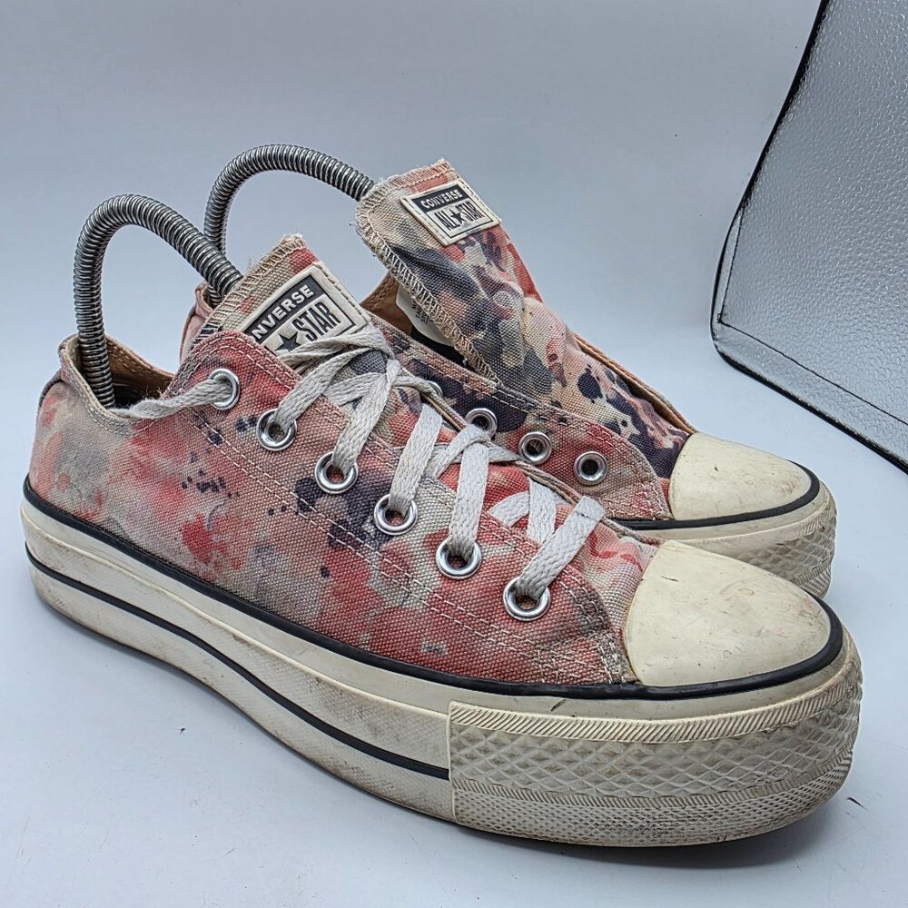 Chuck Taylor All Star Lift Platform Washed Florals Womens Size 7.5 Shoes Floral